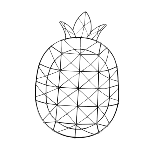 Mobestech Hohle Metall Obstschale in Ananasform Schwarzer Obstkorb aus Metall mit Großem Fassungsvermögen für Obst Gemüse Snacks Brote und Dekoration Vielseitiger Obsthalter für Küche und von Mobestech
