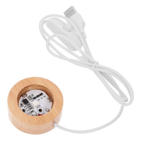Mobestech Holz LED Lichtsockel Breit mit Farbwechsel Rgb Beleuchtung Runde LED Lichtbasis für Kristallkugel mit USB Anschluss Eleganter Kugelhalter für Tischlampen und Dekoration Mobestech Holz LED Lichtsockel Breit mit Farbwechsel Rgb Beleuchtung Runde LED Lichtbasis für Kristallkugel mit USB Anschluss Eleganter Kugelhalter für Tischlampen und Dekoration von Mobestech