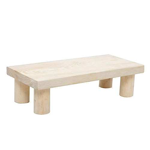 Mobestech Holzhocker Für Junge Mädchen Anti-rutsch-fußhocker Sitzhocker Schlichtes Design Naturfarben Leicht Und Sicher Für Zuhause Oder Freien Gebrauch von Mobestech