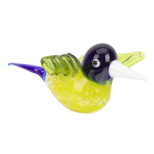 Mobestech Hummingbird Tischdekoration Farbige Glasfigur als Zartes Desktop Ornament für Wohnzimmer Schlafzimmer Büro Stilvolle Zimmer Dekoration von Mobestech