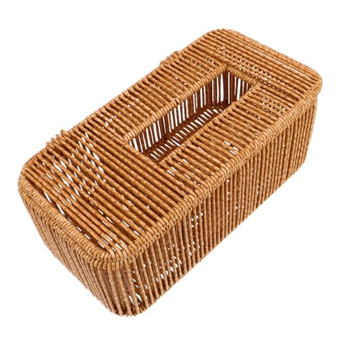Mobestech Japanischer Tissue Box Halter Geflochten Imitation Rattan Rechteckig Handgefertigt Minimalistisches Design für Wohnzimmer Auto Staubabweisend und Robust Mobestech Japanischer Tissue Box Halter Geflochten Imitation Rattan Rechteckig Handgefertigt Minimalistisches Design für Wohnzimmer Auto Staubabweisend und Robust von Mobestech