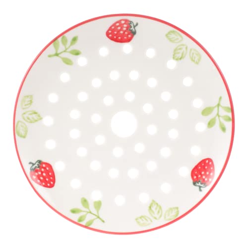 Mobestech Keramik Dampfgareinsatz mit Mittleren Löchern Poröses Dampfgarer Geschirr für Dampfgaren von Teigtaschen und Snacks Hitzebeständig Leicht zu Reinigen Geeignet für Zuhause und von Mobestech