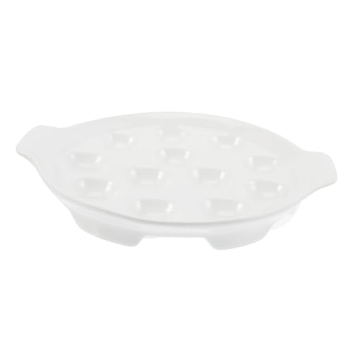 Mobestech Keramik Escargot Backplatte Schnecken Bakingpan Hitzebeständig Spülmaschinenfest für Zuhause und Restaurant Langlebige Schneckenteller aus Robustem Material von Mobestech