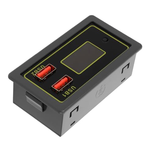 Mobestech Kfz-batterieprüfer mit Usb-lcd-display Digitales Voltmeter für kontinuierliche Spannungsüberwachung Multiprotokoll Schnellladung Kompatibel für Auto Motorrad Vielseitiger von Mobestech