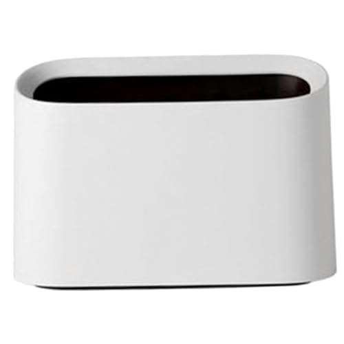 Mobestech Kleiner Multifunktionaler Tischmülleimer Weiß Platzsparend Robust für Büro Schlafzimmer Badezimmer Schreibtisch Sofa Beistelltisch Vielseitiger Mini Abfallbehälter von Mobestech