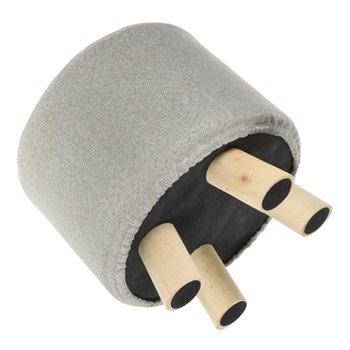Mobestech Kleiner Stoffhocker mit Stabilen Holzbeinen Leichter und Vielseitiger Sitzhocker für Wohnzimmer und Schlafzimmer Widerstandsfähig Tragbar als Schuhwechsel Outdoor sitzgelegenheit von Mobestech