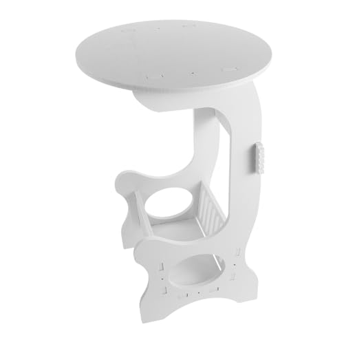 Mobestech Kompakter Runder Beistelltisch für Wohnzimmer Schlafzimmer und Vielseitiger Couchtisch mit Stauraum für Kleine Räume und Effiziente Raumnutzung Design für Gemütliche Wohnbereiche von Mobestech