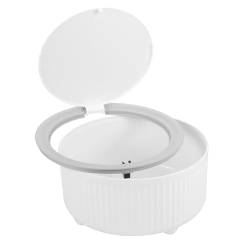 Mobestech Kompakter Runder Desktop mülleimer aus Stabilem Kunststoff Einfacher Druck deckel Platzsparender Mini abfallbehälter für Schreibtisch Schlafzimmer und Büro Weiß Praktische Mobestech Kompakter Runder Desktop mülleimer aus Stabilem Kunststoff Einfacher Druck deckel Platzsparender Mini abfallbehälter für Schreibtisch Schlafzimmer und Büro Weiß Praktische von Mobestech