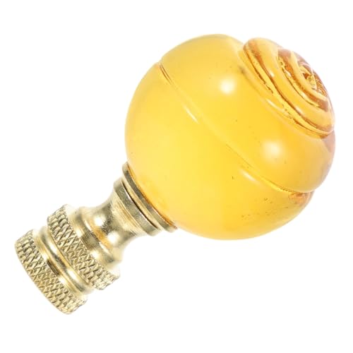 Mobestech Kristallkugellichter Material Lampenschirm Schatten Endstücke für Lampen Lampenkappen Lampenknauf Lampenendstück für Tischlampe dekorativer Stehlampenabschluss Kupfer Orange von Mobestech