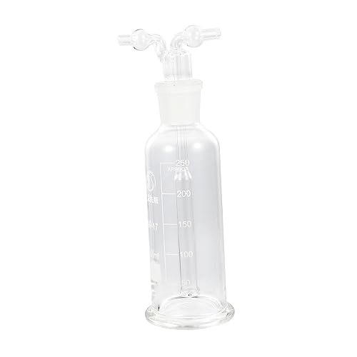 Mobestech Laborzubehör Waschflasche Laborglaswaren Bewässerungsflasche Gaswaschgefäß Gas- - Flasche Glas Vakuum Kalt Wissenschaftliche Flasche Labor- Glas- Kit. Gaswaschstopfen Porös von Mobestech