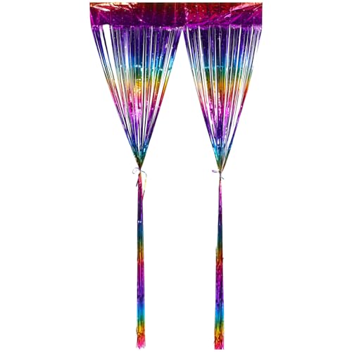 Mobestech Lametta Vorhang Glitzer Vorhang für Hochzeiten Geburtstagsfeiern Partys Vielseitige Dekoration für Türen und Pet Material Funkelndes Design von Mobestech