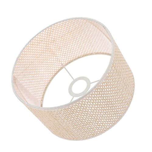 Mobestech Lampenschirm Gewebte Moderne Kunst Lampenabdeckung Schirmtrommel Lampenschirm Ersatzlichtsockel 30Cm für Kronleuchter Tischlampe Und Stehleuchte (Roségold) von Mobestech