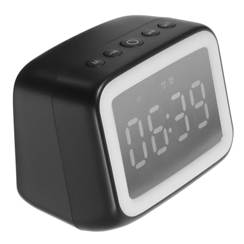 Mobestech Lautsprecher Wecker mit Nachtlicht Digitale Funkuhr mit Plug Kartenleser Kompakte Tischuhr für Schlafzimmer und Büro Schwarz Mobestech Lautsprecher Wecker mit Nachtlicht Digitale Funkuhr mit Plug Kartenleser Kompakte Tischuhr für Schlafzimmer und Büro Schwarz von Mobestech