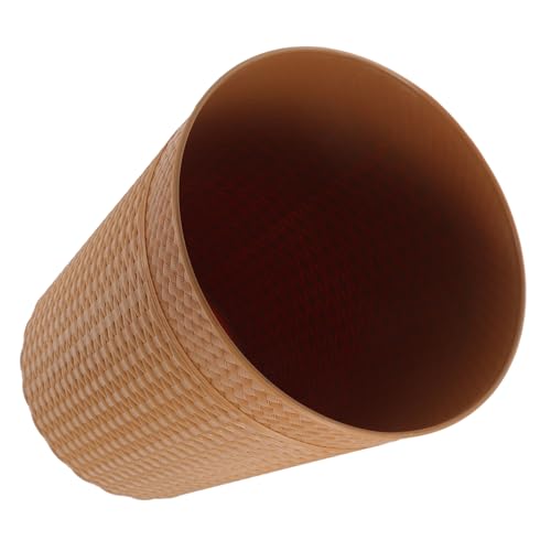 Mobestech Lidloser Abfallkorb im Rattan Design Großer Mülleimer für Wohnzimmer und Badezimmer aus Hochwertigem Material Einfach zu Reinigen zur Abfallentsorgung und Aufbewahrung von Mobestech