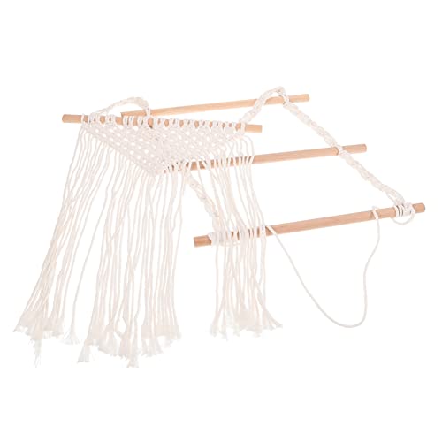 Mobestech Makramee Haarspangenhalter Wandbehang Handgewebtes Baumwollseil Rustikales Haarschmuck Organizer für Haarclips Haarbänder und Schleifen Dekoratives Boho Wandregal für Kinderzimmer Mobestech Makramee Haarspangenhalter Wandbehang Handgewebtes Baumwollseil Rustikales Haarschmuck Organizer für Haarclips Haarbänder und Schleifen Dekoratives Boho Wandregal für Kinderzimmer von Mobestech
