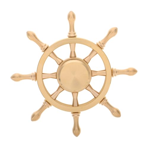 Mobestech Messing Schiffsruder Deko Rotierendes Ruder Schreibtisch Ornament Nautisches Wohnaccessoire Ruderrad für Büro Wohnzimmer Mobestech Messing Schiffsruder Deko Rotierendes Ruder Schreibtisch Ornament Nautisches Wohnaccessoire Ruderrad für Büro Wohnzimmer von Mobestech