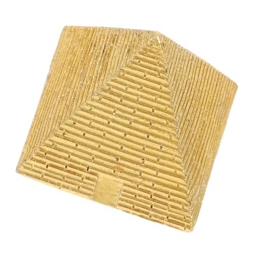 Mobestech Kleines Kunstharz Pyramidenfigur Für Schreibtischdekor Heimdekor Dekorative Minipyramide Ägyptische Pyramide Für Bücherregal Und Schrank von Mobestech