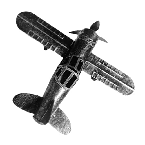 Mobestech Modellflugzeug aus Metall Retro Iron Aircraft Deko Handgefertigtes Flugzeug als Fotorequisite für Schreibtisch Vintage Stil für Wohnzimmer Büro und Langlebig von Mobestech