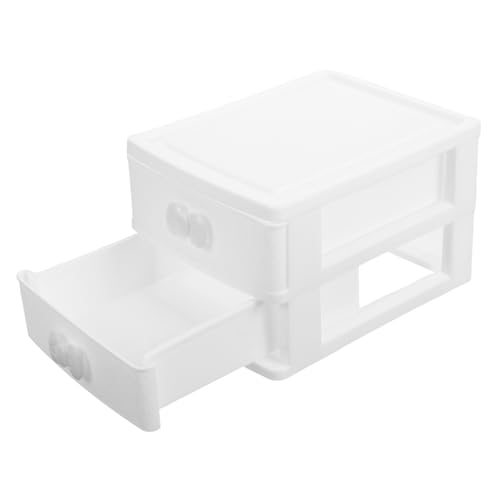 Mobestech Multifunktionaler Desktop Organizer Aufbewahrungsbox Transparentem Kunststoff Hitzebeständig Leicht für Büro Kosmetik und Kleinteile Weiß von Mobestech