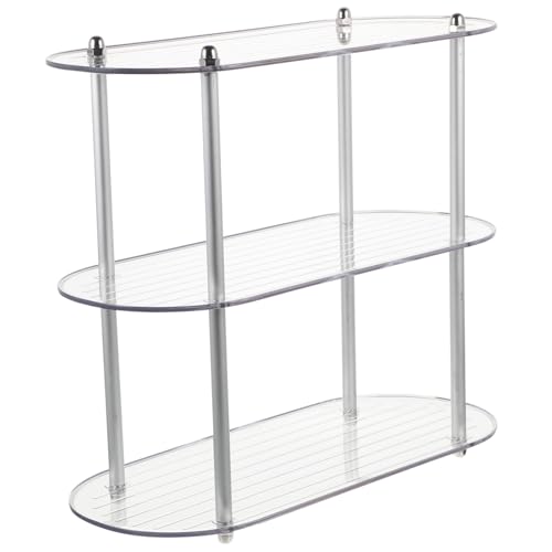 Mobestech Multifunktionales Transparentes Lagiges Aufbewahrungsregal Abnehmbar Robustes Makeup Rack für Badezimmer und Schminktisch Klarer Organizer für Wohn und Arbeitsbereich von Mobestech