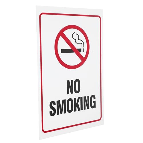 Mobestech No Smoking Warnschild Aluminium Langlebig Robust Einsetzbar für Büro Räume Rauchverbot Hinweis Non Adhesive Leicht Montierbar von Mobestech
