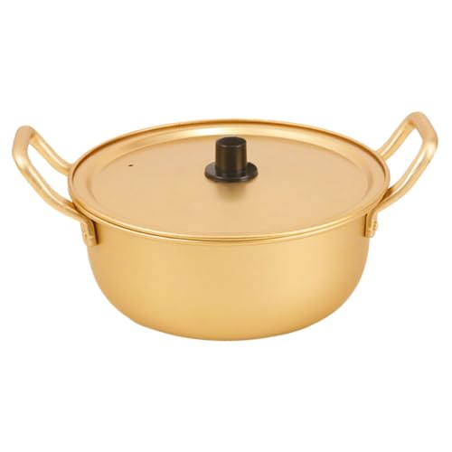Mobestech Nudel und Suppentopf aus Robustem Aluminium mit Deckel und Doppelgriffen Vielseitiger Hot Pot für Ramen Instant Nudeln und Eintöpfe Einfach zu Reinigen für Familie und von Mobestech
