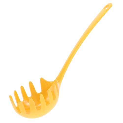 Mobestech Nudellöffel Schlitzkelle Nudelsieblöffel Nudelgabel Wok-schöpfkelle Pasta-server-utensil Japanische Küchenhelfer Pfannensieb Spaghetti-server-utensil Küchenskimmer Gelb von Mobestech