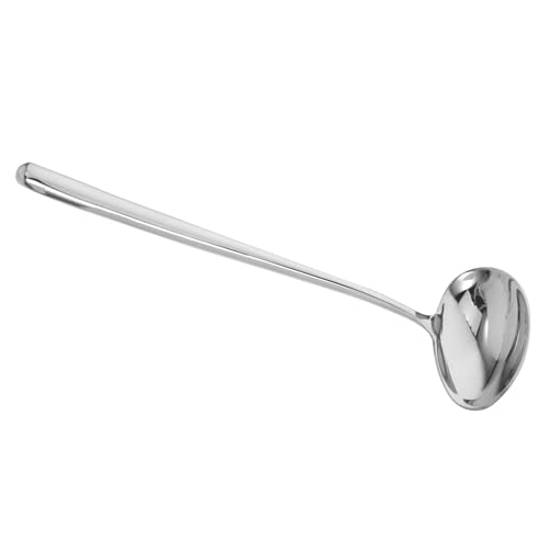 Mobestech Öllöffel mit langem Griff handhaben gießen Soße Kochen groß Suppenkelle Edelstahl Schöpfkelle aus Edelstahl Mini Servierlöffel Schöpfkellen zum Servieren Silver von Mobestech