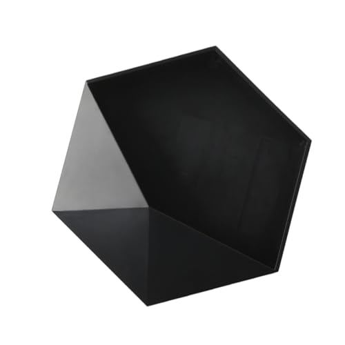 Mobestech Plastik Geometrisches Wandregal Sechseck Wandorganizer Wandmontage Aufbewahrung Deko Schlafzimmer Wohnzimmer Flur Platzsparend Robust Schwarz von Mobestech