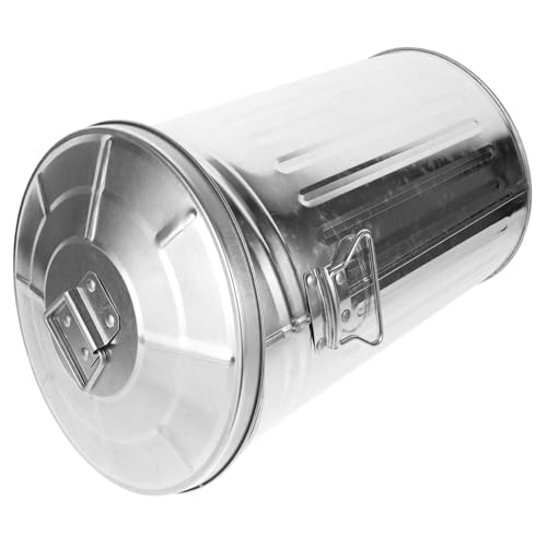Mobestech Runder Metall Abfalleimer mit Deckel für Küche Wohnzimmer und Garten Langlebig und Korrosionsbeständig Passend zu Verschiedenen Wohnstilen von Mobestech