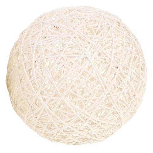 Mobestech Rustikaler Weißer Lampenschirm aus Gewebtem Stroh Dekorativer Boho Lampenschirm Weicher Lichtfilter Langlebiges Lampenzubehör für Hängelampe Geeignet für Wohnzimmer Hotel von Mobestech
