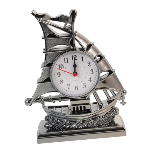 Mobestech Segelboot Tischuhr im Mediterranen Stil Dekorative Uhr Analoger Wecker mit Großem Display für Schlafzimmer und Wohnzimmer Stilvolles für Freunde Mobestech Segelboot Tischuhr im Mediterranen Stil Dekorative Uhr Analoger Wecker mit Großem Display für Schlafzimmer und Wohnzimmer Stilvolles für Freunde von Mobestech