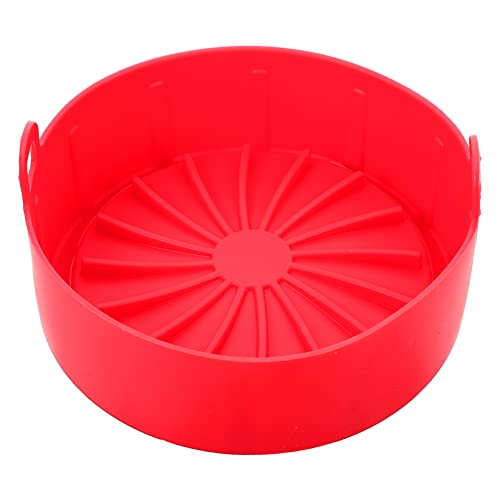 Mobestech Silikon-Pad Beständig Hitze Korb Friteuse Heißluftfritteuse praktische Luftfritteuse Küche Silikonmatte Antihaft-Silikontopf Wiederverwendbare Backmatte aus Silikon Kieselgel rot von Mobestech