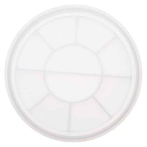 Mobestech Silikonform für Serviertablett mit Elegantem Rand Wiederverwendbare Resin Gießform Rundes Aufbewahrungs und Dekotablett Robustes Feingepoltes DIY Tray Mold für Epoxidharz Projekte von Mobestech