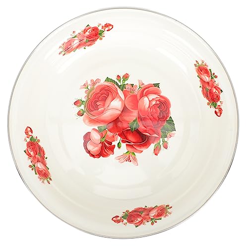 Mobestech Tee Tablett aus Robustem Emailmaterial Servierplatte für Snacks und Früchte für Partys Hochzeiten und Feste und Langlebig von Mobestech