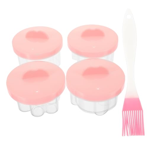 Mobestech Tragbare Dampfküchen Eierbecher aus Non Stick Eierkocher für Mikrowelle Teiliges Set mit Öl Bürste für Frühstück und Snack Zufällige Farbe von Mobestech
