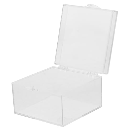 Mobestech Transparente Vitrine für Mineralproben Verschleißfeste Kunststoffbox zur Aufbewahrung von Fossilien und Schmuck mit Deckel und Leicht zu Reinigen von Mobestech