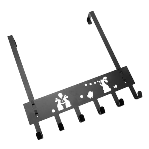 Mobestech Türhaken mit Reihen Schwarzer Hakenständer für Badezimmer und Küche Platzsparender Organizer zum Aufhängen von Handtüchern Mänteln Taschen und Accessoires Rückseitige Türmontage Mobestech Türhaken mit Reihen Schwarzer Hakenständer für Badezimmer und Küche Platzsparender Organizer zum Aufhängen von Handtüchern Mänteln Taschen und Accessoires Rückseitige Türmontage von Mobestech