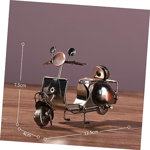 Mobestech Vintage Motorrad Modell Retro Handgefertigt Wrought Iron Dekoration Langlebig Robust Sammlerstück Für Motorradliebhaber Schreibtisch Regal Deko von Mobestech