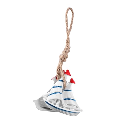 Mobestech Nautische Hängedekoration Mit Segelboot-Design Mediterranes Wohnaccessoire Für Strandhäuser Für Wandgestaltung Und Für Und Meeresliebhaber von Mobestech