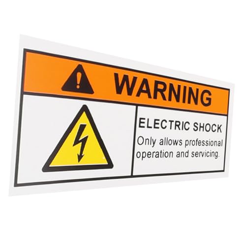 Mobestech Warnaufkleber Elektrische Gefahren Selbstklebend Hochspannung Warnschild Elektrischer Stromschlag Wartung für Fachpersonal Für Schule von Mobestech