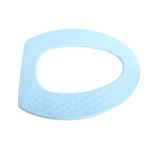 Mobestech Wasserfester Eva Toilettensitzbezug Gepolstert rutschfest Langlebig Blau Gestreift Badzubehör Bequem für Kalte Jahreszeiten von Mobestech