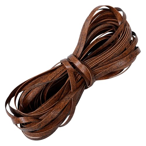 Mobestech Weidenstuhl Gewebte Rattan -Streifen Rattan-webmaterial Kunststoff-Rattan Rattanstreifen Möbel Reparaturset Korbreparaturset Für Korbmöbel Kaffee Plastik von Mobestech