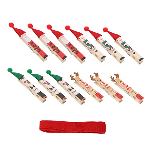 Mobestech Weihnachtliche Holzklammern mit Fotoseil Vielseitige und Notizhalter Dekorative Clips für DIY Fotoanzeige Weihnachtsbaum Party und Geschenkideen Mobestech Weihnachtliche Holzklammern mit Fotoseil Vielseitige und Notizhalter Dekorative Clips für DIY Fotoanzeige Weihnachtsbaum Party und Geschenkideen von Mobestech