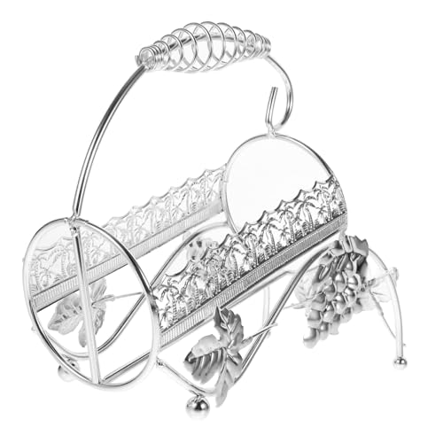 Mobestech Weinregal Flasche Einfach Gestell Weinhalter Weinstand Desktop-weinständer Windhalter Silver Eisen von Mobestech