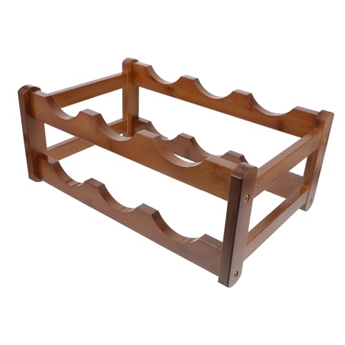 Mobestech Weinregal für Flaschen Stabiles Platzsparendes Weinständer Holz Rundliche Kanten Elegantes Weinflaschen Lagerregal für Wohnzimmer und Hotel Desktop Display von Mobestech