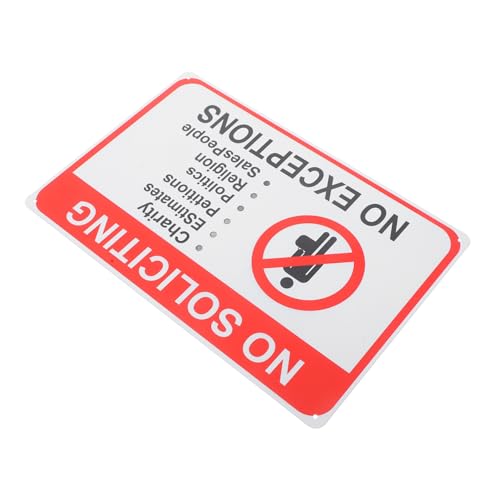 Mobestech Schild Kein Hausieren Warnschild für Zuhause Büro und Geschäft Robustes Material Wetterfest für Türen und Fenster von Mobestech