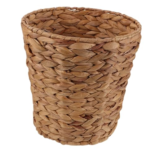 Mobestech Wicker Müllkorb Handgewebt Atmungsaktiv Kompakt Abfalleimer Für Schlafzimmer Büro Und Schreibtisch Natürlicher Stil von Mobestech