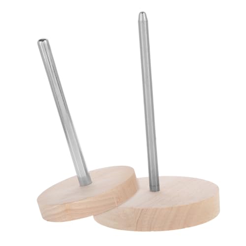 Mobestech Wollspulenhalter Garnrolle Garnhalter Garnhalter Spinner Garnaufbewahrung Organizer Spinngarnhalter Garnhalter Häkelgarnspender Zum Häkeln Beige Holz von Mobestech