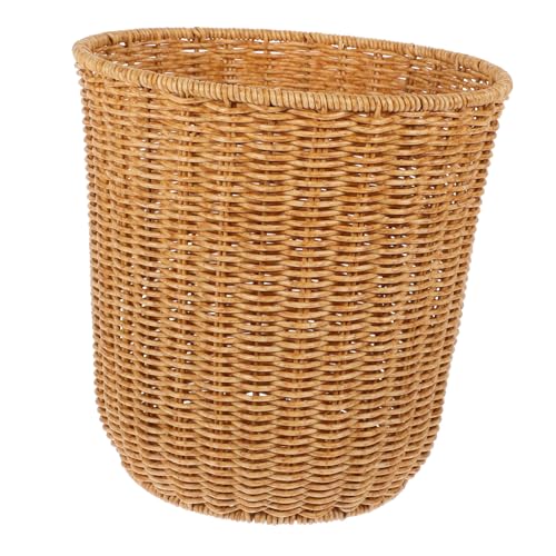 Mobestech Woven Waste Basket Imitation Rattan Mittelgroßer Aufbewahrungskorb für Zuhause Multifunktional als Müllkorb oder Aufbewahrungskorb Praktisch für Wohnzimmer und Arbeitszimmer Mobestech Woven Waste Basket Imitation Rattan Mittelgroßer Aufbewahrungskorb für Zuhause Multifunktional als Müllkorb oder Aufbewahrungskorb Praktisch für Wohnzimmer und Arbeitszimmer von Mobestech